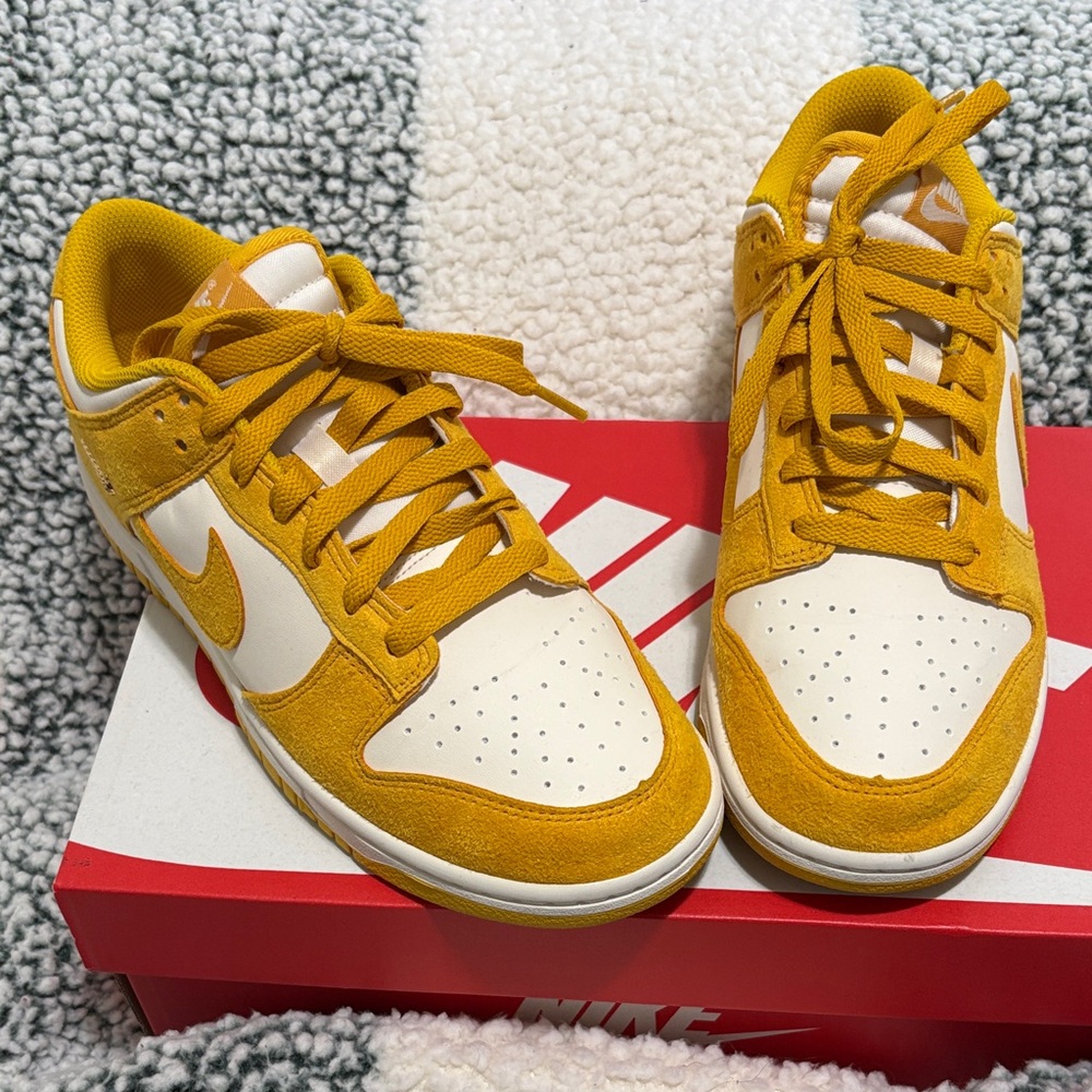 Nike Yellow and White Dunks